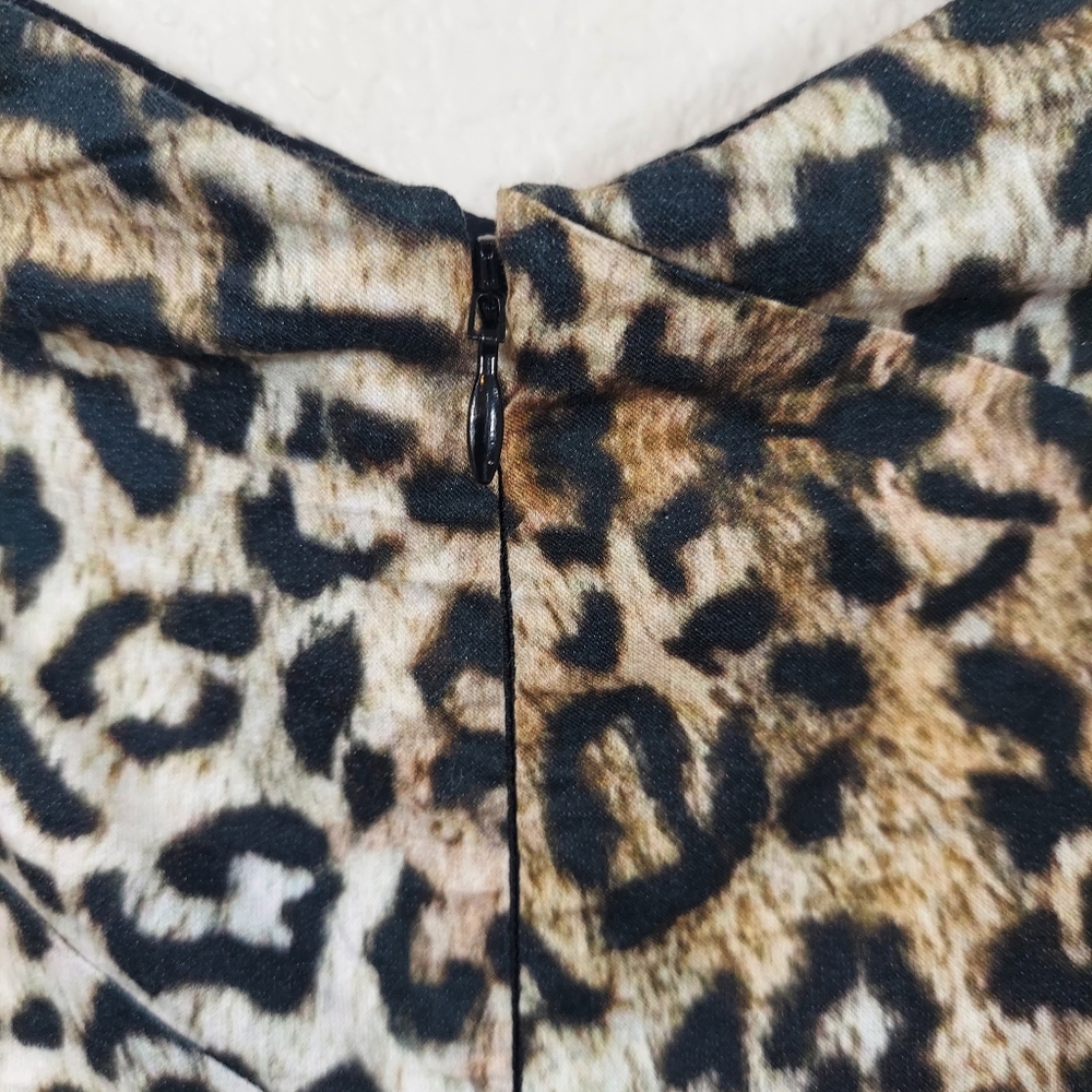 NWT Nicole Miller Collection Animal Print  Mini  Dress Sleeveless Sz 0 - Picture 9 of 16
